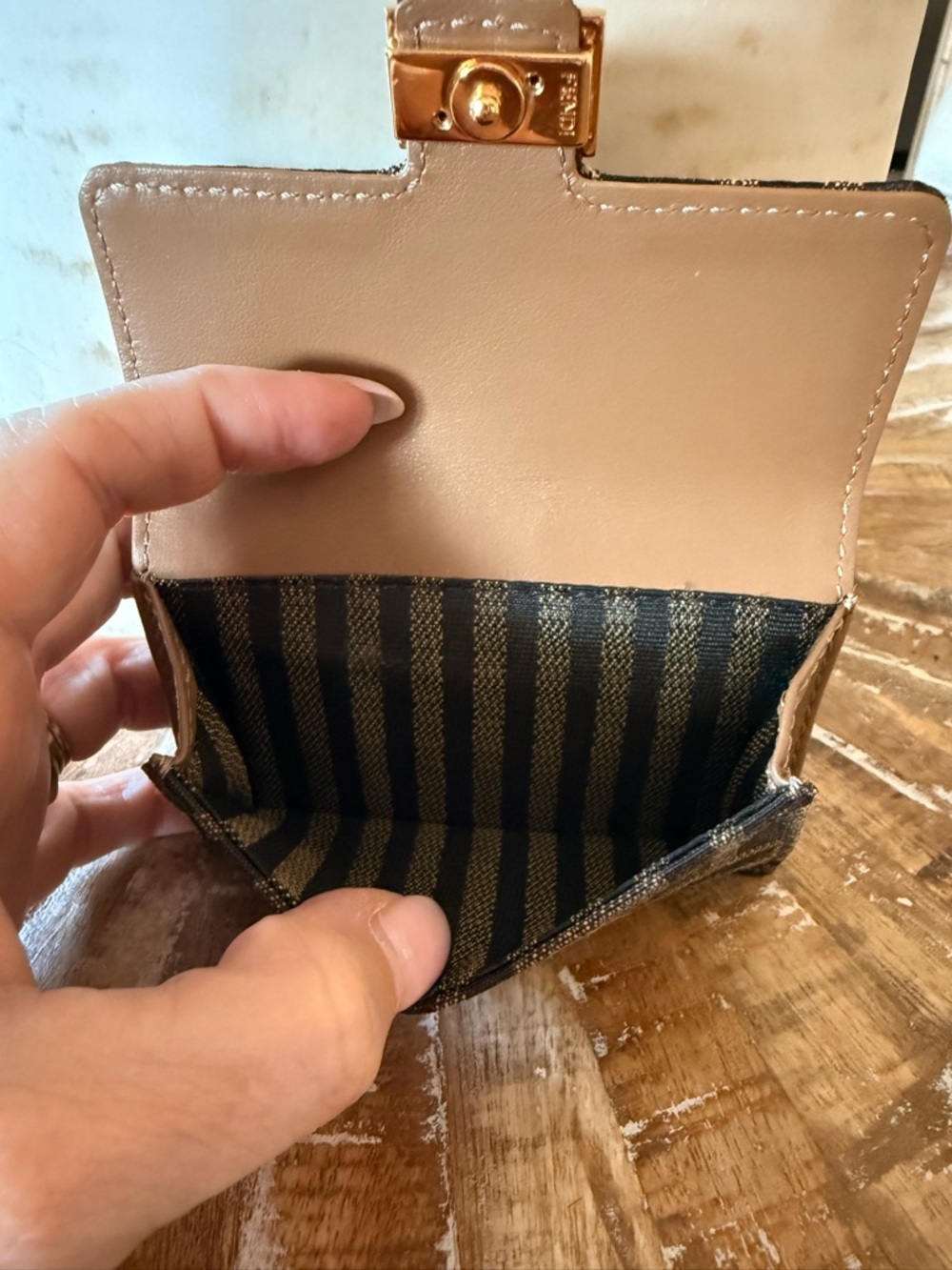 Like new! Fendi Baguette Zucca Cardholder Wallet! - Picture 7 of 12